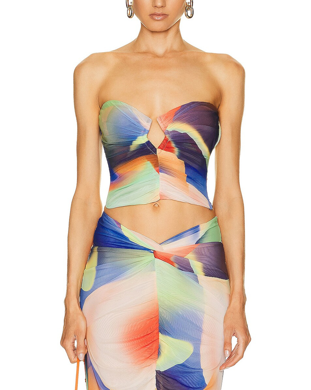 Nicholas Ruched Multicolor Alanna Top Size 0